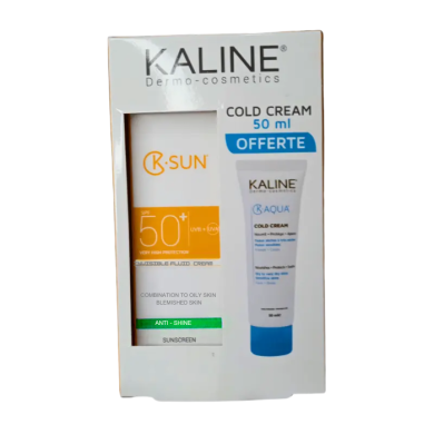 KALINE K SUN SPF50 + INVISIBLE FLUID CREAM ANTI SHINE + COLD CREAM 50 ML OFFERTE