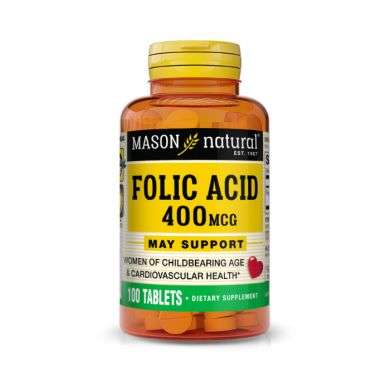 MASON NATURAL FOLIC ACID 400MCG 100 TABLETS
