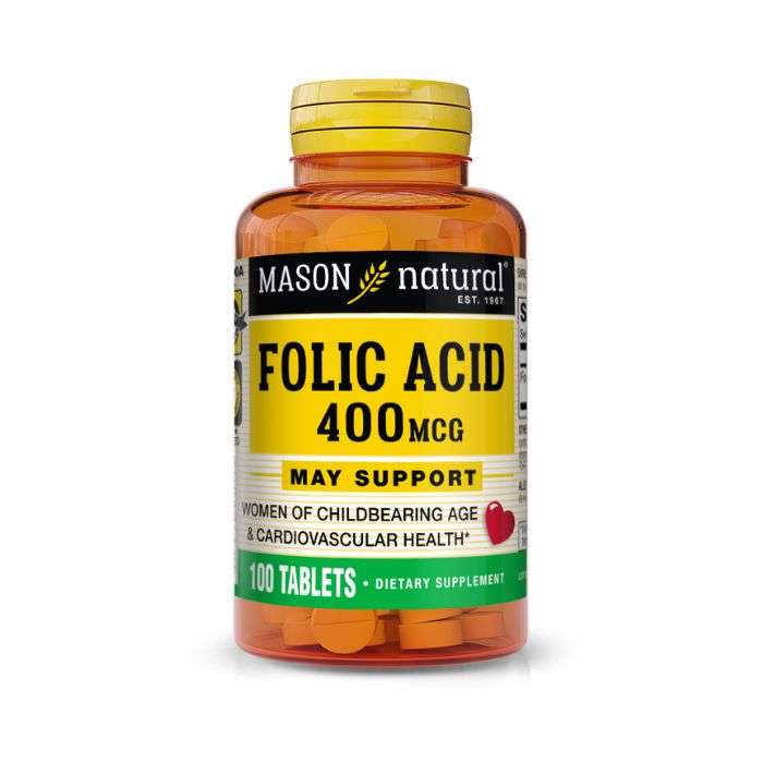MASON NATURAL FOLIC ACID 400MCG 100 TABLETS
