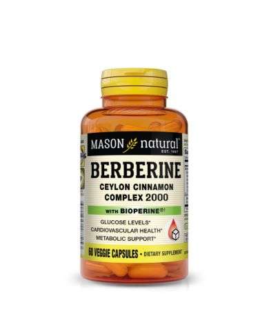 MASON NATURAL BERBERINE CEYLON CINNAMON COMPLEX 2000 60 CAPSULES VEGETALES