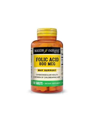 MASON NATURAL FOLIC ACID 800 MCG 100 TABLETS