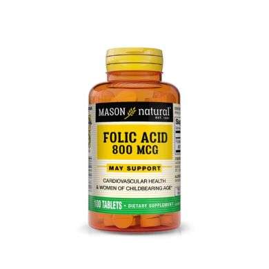 MASON NATURAL FOLIC ACID 800 MCG 100 TABLETS