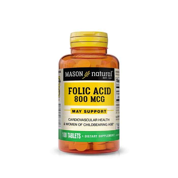 MASON NATURAL FOLIC ACID 800 MCG 100 TABLETS