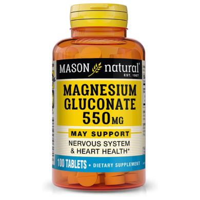 MASON NATURAL MAGNESIUM GLUCONATE 550 MG 100 TABLETS