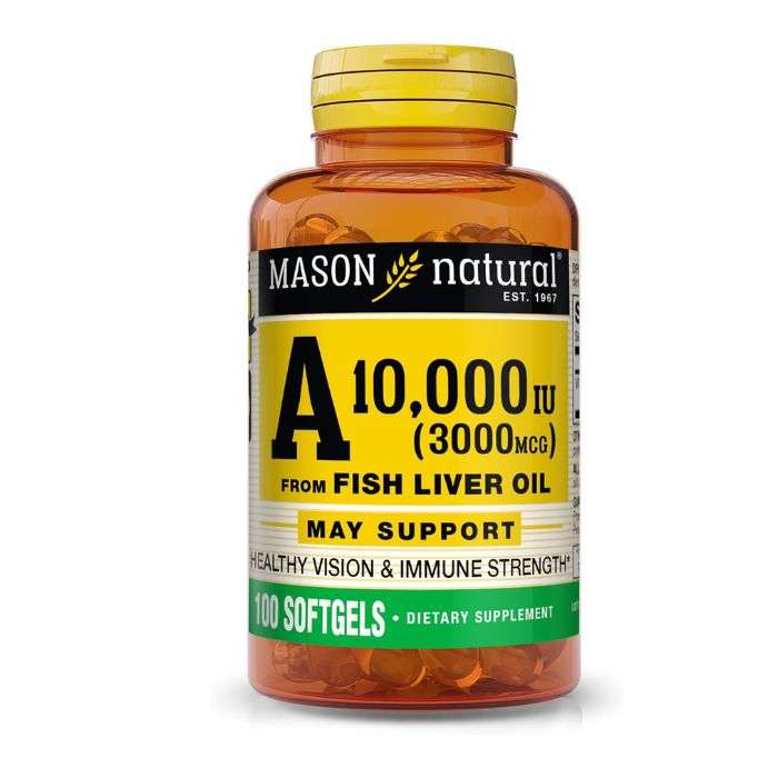 MASON NATURAL A 10000 IU FISH LIVER OIL 100 GELULES