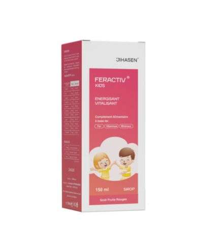 JIHASEN FERACTIV ENFANTS SIROP ENERGISANT VITALISANT 150ML GOUT FRUITS ROUGES