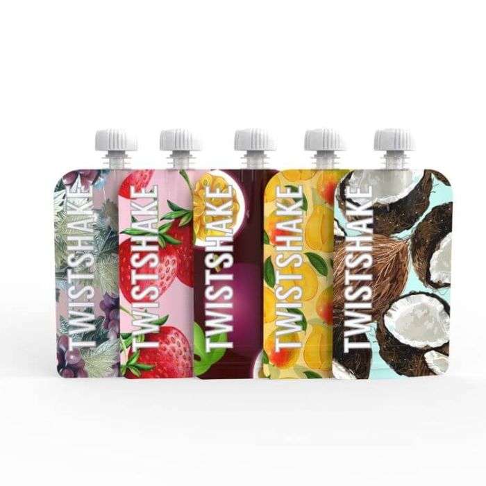 TWISTSHAKE LOT DE 5 SACHETS COMPRIMABLES RECHARGEABLES 220 ML