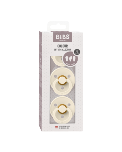 BIBS TRY IT COLLECTION NATURAL RUBBER 3 SUCETTES TAILLE 1