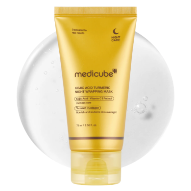MEDICUBE KOJIC ACID TURMERIC NIGHT WRAPPING MASK 75 ML