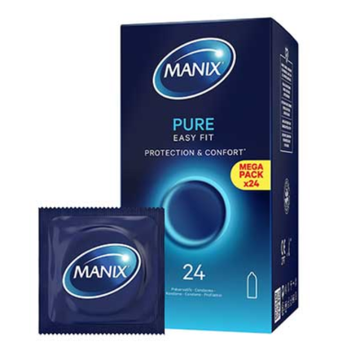 MANIX PURE EASY FIT PROTECTION ET CONFORT 24 PRESERVATIFS