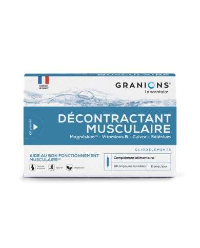 GRANIONS DECANTRACTANT MUSCULAIRE 30 AMPOULES