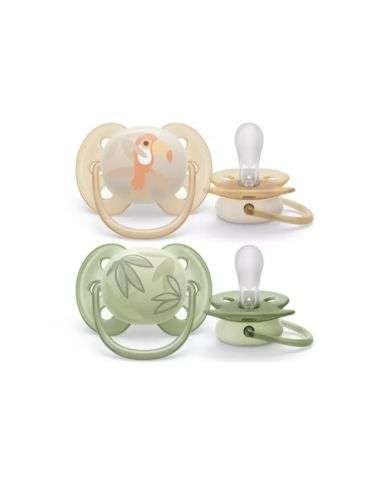 AVENT SUCETTES ORTHODONTIQUE ULTRA SOFT PEAU SENSIBLE 0-6 MOIS PACK DE 2