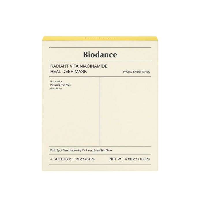 BIODANCE RADIANT VITA NIACINAMIDE REAL DEEP MASK PACK DE 4