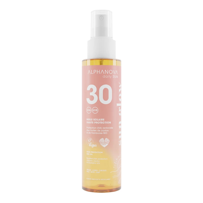 ALPHANOVA DAILY SUN SPF 30 HUILE SOLAIRE SUN GLOW 125 ML