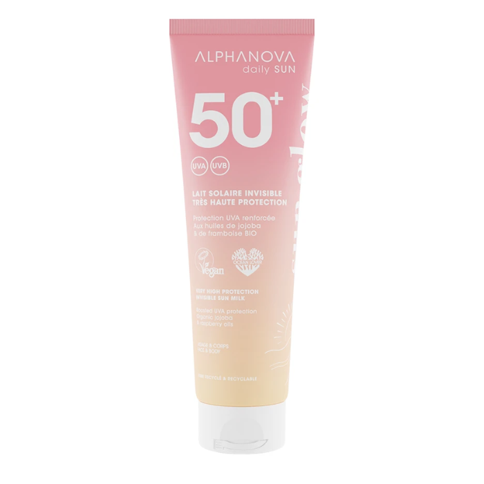 ALPHANOVA DAILY SUN SPF 50+ LAIT SOLAIRE INVISIBLE SUN GLOW 150 ML