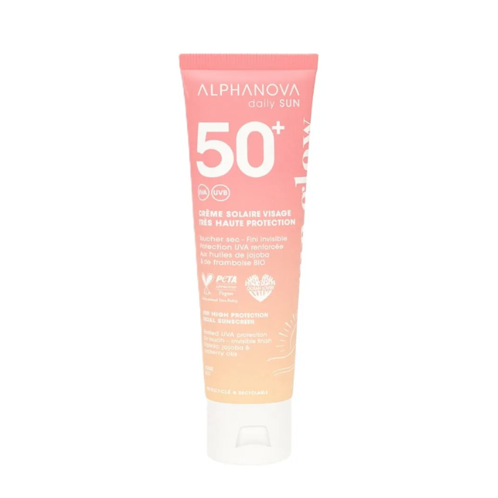 ALPHANOVA DAILY SUN SPF 50+ CREME SOLAIRE VISAGE SUN GLOW 150 ML