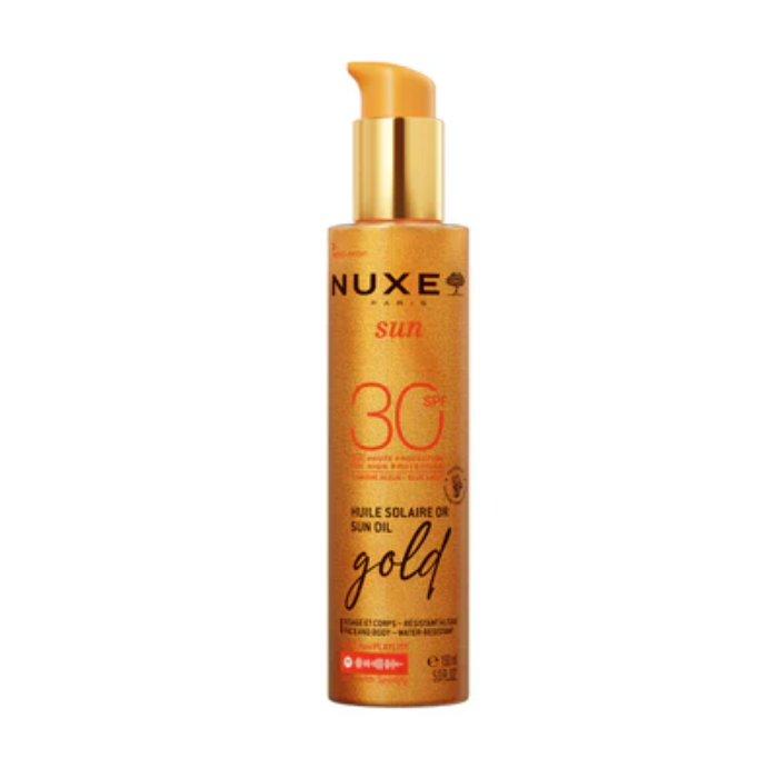 NUXE OFFRE SUN SPF30 HUILE SOLAIRE GOLD 150 ML + GEL LAVANT SURGRAS VISAGE ET CORPS 100 ML OFFERT