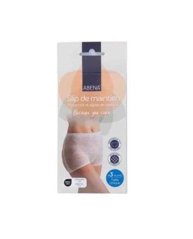 ABENA SLIP DE MAINTIEN PACK DE 3 TAILLE UNIQUE BLANC