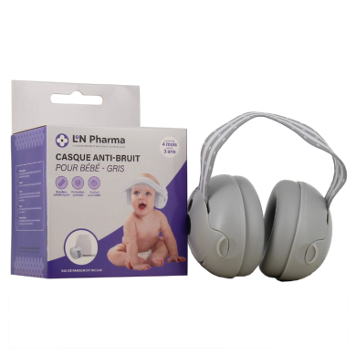 L2N PHARMA CASQUE REDUCTEUR DE BRUIT POUR BEBE 4 MOIS A 3ANS