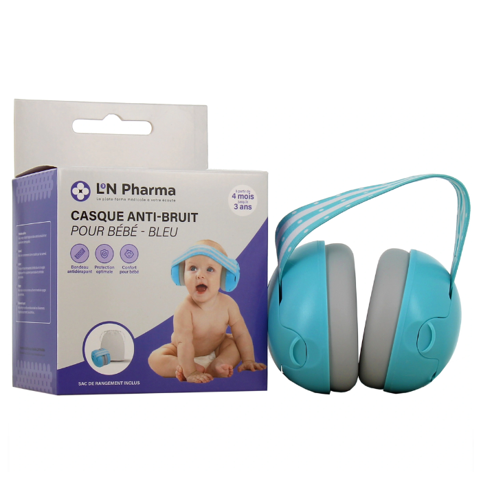 L2N PHARMA CASQUE REDUCTEUR DE BRUIT POUR BEBE 4 MOIS A 3ANS