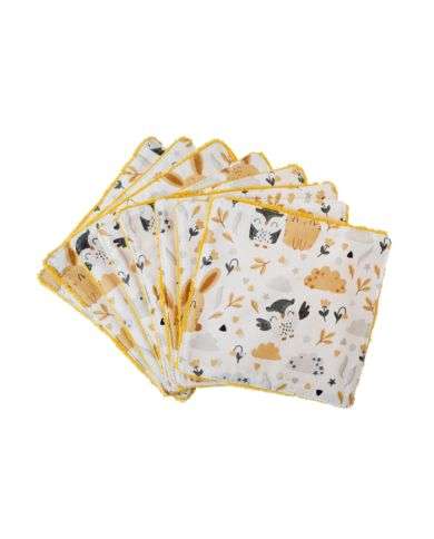 BAMBIDOU 8 LINGETTES LAVABLES LAPINOU