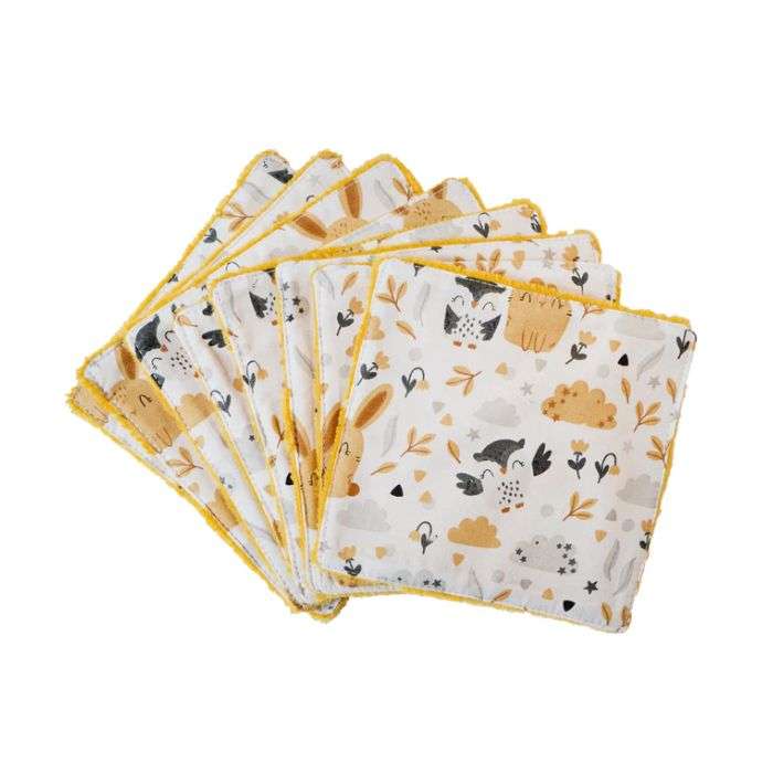 BAMBIDOU 8 LINGETTES LAVABLES LAPINOU