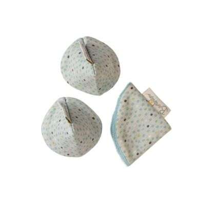 BAMBIDOU LOT DE 3 TIPI PIPI POIS BLEU