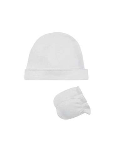 BAMBIDOU ENSEMBLE BONNET ET MOUFLES BEBE