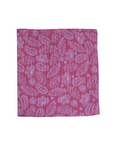 BAMBIDOU MAXI LANGE 100CM*100CM DOUBLE GAZE DE COTON ROSE