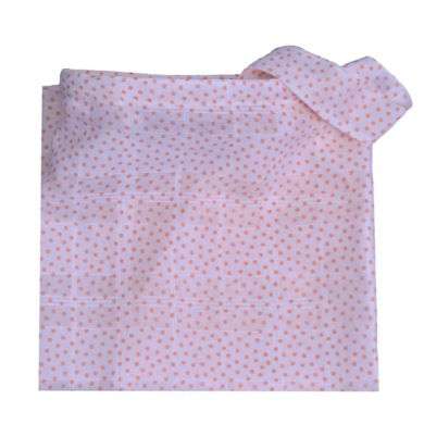 BAMBIDOU TABLIER ALLAITEMENT EN GAZE BLANC A POIS ORANGE