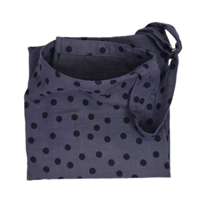 BAMBIDOU TABLIER ALLAITEMENT EN GAZE GRIS A POIS 
