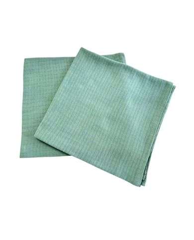 BAMBIDOU LOT 2 BAVOIRS EPAULE MINI LANGE GAZE VERT EAU