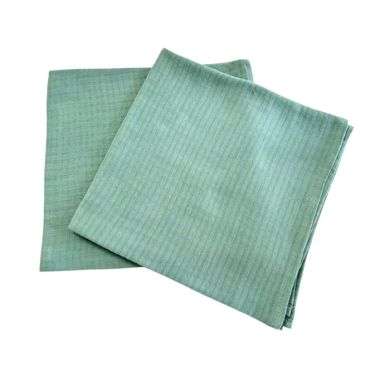 BAMBIDOU LOT 2 BAVOIRS EPAULE MINI LANGE GAZE VERT EAU