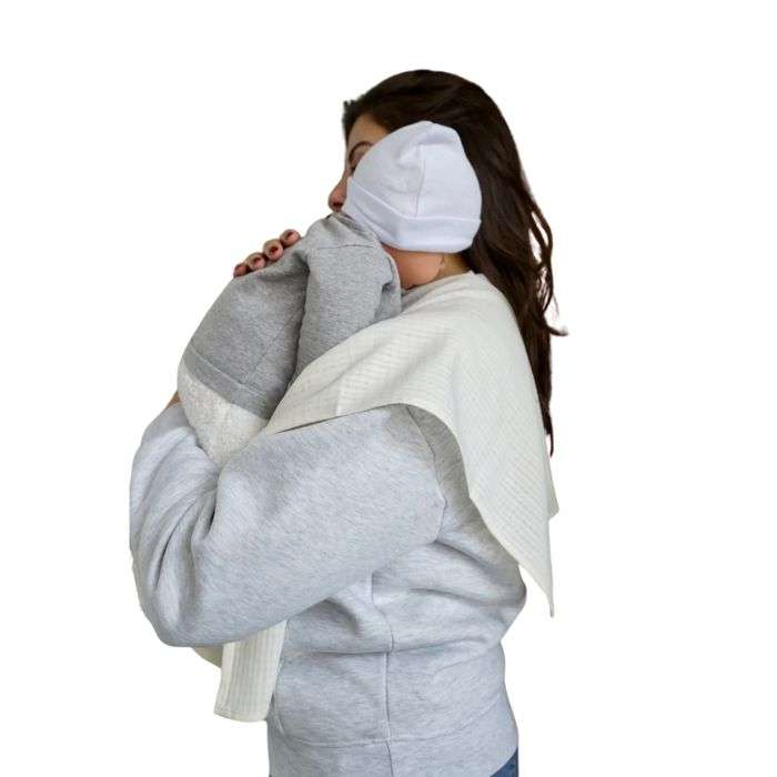 BAMBIDOU LOT 2 BAVOIRS EPAULE MINI LANGE CARREAUX IVOIRE