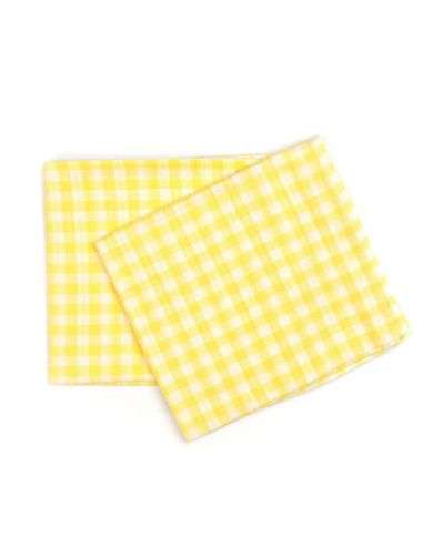 BAMBIDOU LOT 2 BAVOIRS EPAULE MINI LANGE CARREAUX JAUNE