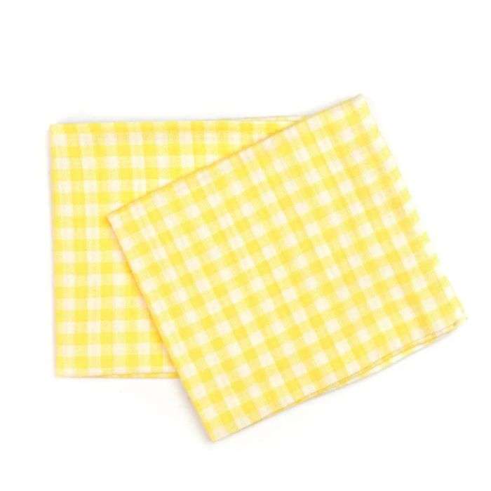 BAMBIDOU LOT 2 BAVOIRS EPAULE MINI LANGE CARREAUX JAUNE