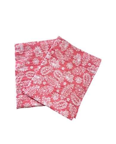 BAMBIDOU LOT 2 BAVOIRS EPAULE MINI LANGE GAZE DE COTON ROSE