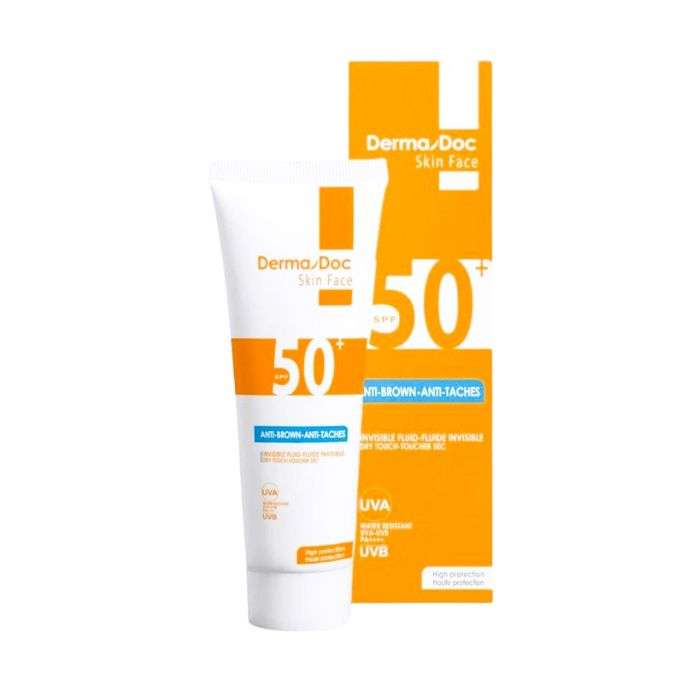 DERMADOC SKIN FACE CREME SOLAIRE ANTI TACHES SPF50+ INVISIBLE 50ML