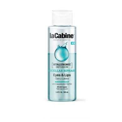 LA CABINE EAU MICELLAIRE BIPHASE YEUX ET LEVRES HYALURONIC INFUSION 100 ML