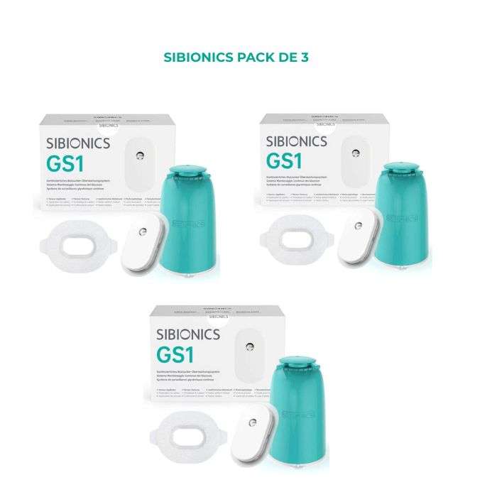 SIBIONICS GS1 GESTIONNAIRE DE DIABETE PACK DE 3