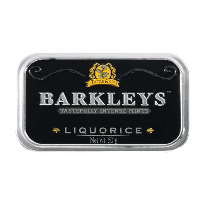 TUTTLE AND CO BARKLEYS LIQUORICE PASTILLES REGLISSE 50G