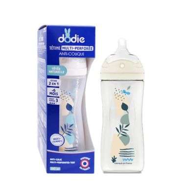 DODIE BIBERON TETINE MULTI PERFOREE ANTI COLIQUE 330 ML 6MOIS+