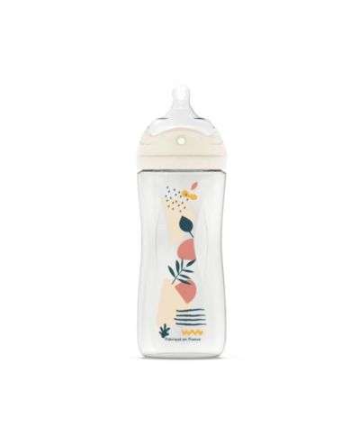 DODIE BIBERON TETINE MULTI PERFOREE ANTI COLIQUE 330 ML 6MOIS+ DEBIT 3 ROSE