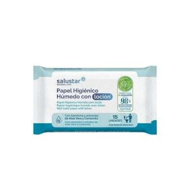SALUSTAR LINGETTES PAPIER TOILETTE HUMIDE 15 UNITES