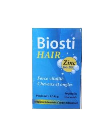 BIOSTI HAIR COMPLEMENT ALIMENTAIRE CHEVEUX ET ONGLES 30 GELULES