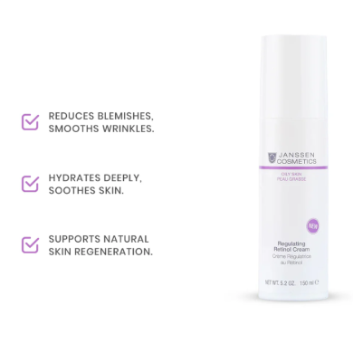 JANSSEN COSMETICS CREME REGULATRICE AU RETINOL PEAU GRASSE 150 ML
