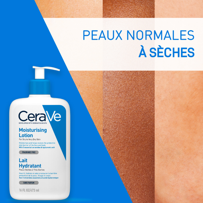 CERAVE LAIT HYDRATANT PEAUX SECHES A TRES SECHES 473 ML