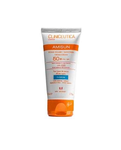 CLINICEUTICA  AMISUN ECRAN SOLAIRE SPF 50 + CREME INVISIBLE 50 ML