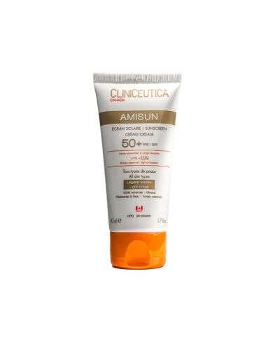 CLINICEUTICA  AMISUN ECRAN SOLAIRE SPF 50 + CREME LEGERE TINTEE 50 ML