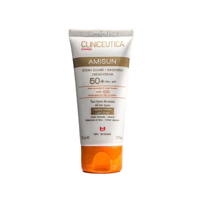 CLINICEUTICAAMISUN ECRAN SOLAIRE SPF 50 + CREME LEGERE TINTEE 50 ML
